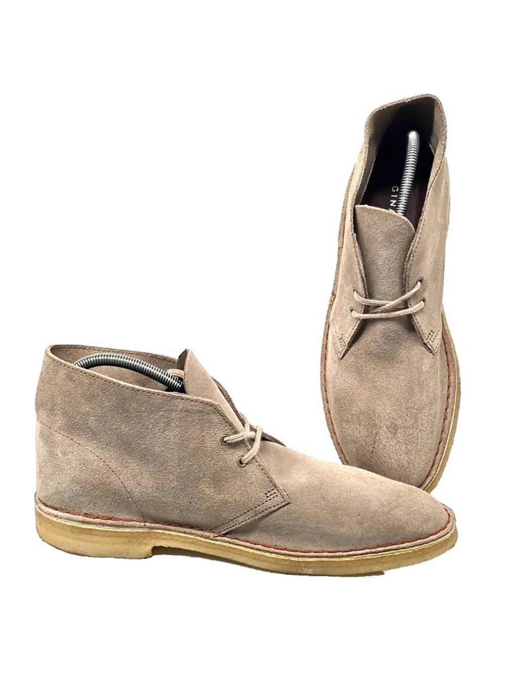 Clarks Desert Boot Beige Suede Lace Up Shoes Men's Size 11M